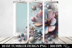 Abstract Pastel Anemone Retro Frame | 20 oz Tumbler Product Image 2