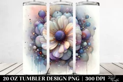 Abstract Pastel Anemone Retro Frame | 20 oz Tumbler Product Image 2