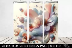 Abstract Pastel Anemone Retro Frame | 20 oz Tumbler Product Image 2