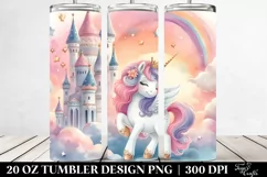 Cute Unicorn in a Bubble | 20 Oz Tumbler Product Image 2