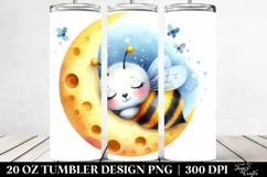 Colorful Baby Bee Moon Tumbler Product Image 2