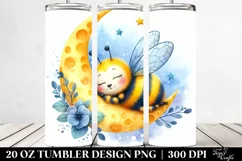 Colorful Baby Bee Moon Tumbler Product Image 2