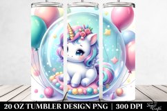 Cute Baby Unicorn with Beachwear | 20 Oz Tumbler Product Image 2