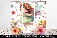 Spring Petals Cute Fairy Tumbler | 20 Oz Tumbler Product Image 2