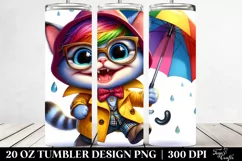 Cute Baby Cat Running, 20 Oz Tumbler Product Image 2