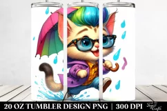 Cute Baby Cat Running, 20 Oz Tumbler Product Image 2