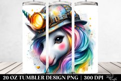 Baby Unicorn Miner&#039;s Helmet. 20 Oz Tumbler Design Product Image 2
