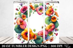 20 Oz Tumbler Sublimation | Colorful Watercolor Frame for Product Image 2