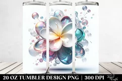 Abstract Shiny Gardenia Round Watercolor Splash Product Image 2