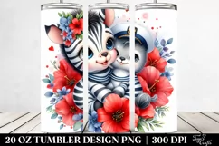 cute Colorful Baby Zebra Cuddling Sailor Product Image 2