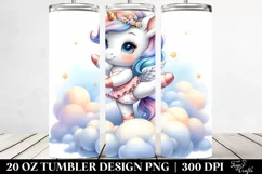 Watercolor Pastel Cute Baby Unicorn Dancer Product Image 2