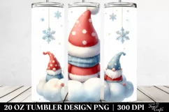 Cute Santa with Gnomes Digital Painting|20 oz Tumbler Product Image 2