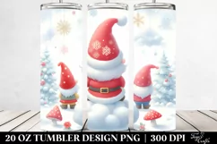 Cute Santa with Gnomes Digital Painting|20 oz Tumbler Product Image 2