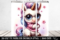 Watercolor Pastel Cute Baby Unicorn Johny Bravo Product Image 2
