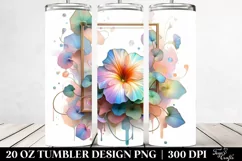 Abstract Pastel Shiny Nasturtium, 20 Oz Tumbler Product Image 2