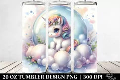 Baby Unicorn in Bubble | 20 Oz Tumbler Product Image 2