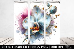 20 Oz Tumbler Sublimation | Orchid with Watercolor Splash Product Image 2
