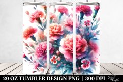 Abstract Carnation Tumbler Product Image 2
