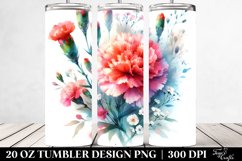 Abstract Carnation Tumbler Product Image 2