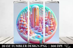 Vibrant Marzipan Winter Scene 20 Oz Tumbler Product Image 2