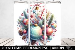Colorful Pastel Christmas Clipart 20 Oz Tumbler Product Image 2