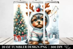 Baby Yorkshire Terrier with Christmas Lights 20 Oz Tumbler Product Image 2