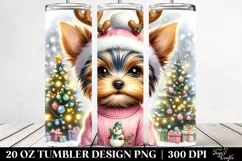 Adorable Winter Yorkshire Terrier 20 Oz Tumbler Product Image 2