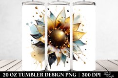 20 Oz Tumbler Sublimation | Sunflower with Watercolor Product Image 2
