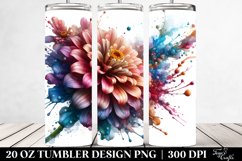 Glossy Zinnia with Material | 20 Oz Tumbler Product Image 2