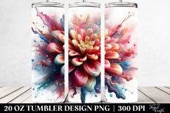 Glossy Zinnia with Material | 20 Oz Tumbler Product Image 2