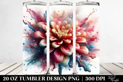 Glossy Zinnia with Material | 20 Oz Tumbler Product Image 2