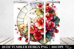 Watercolor Stained Begonia Material Product Image 2