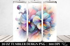 Glossy Pansy with Clipart 20 Oz Tumbler Product Image 2