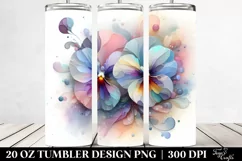 Glossy Pansy with Clipart 20 Oz Tumbler Product Image 2