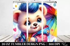 Vibrant Baby Bear Tumbler Design Product Image 2