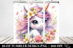 Baby Unicorn Spring Petals Tumbler Product Image 2
