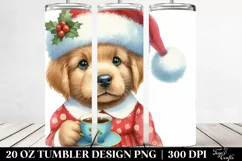 Baby Chesapeake Bay Retriever with Santa Hat, 20 Oz Tumbler Product Image 2