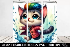 Vibrant Baby Cat Tumbler Design Product Image 2