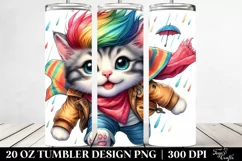 Vibrant Baby Cat Tumbler Design Product Image 2