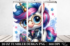 Cute Baby Unicorn, Transparent 20 Oz Tumbler Product Image 2