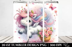 Baby Unicorn Spring Petals Tumbler Product Image 2