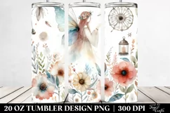 Washed Watercolor Fairy Tumbler Design Product Image 2