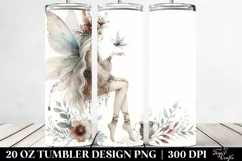 Washed Watercolor Fairy Tumbler Design Product Image 2