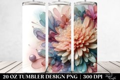 Glossy Chrysanthemum Tumbler Design Product Image 2
