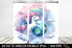Cute Unicorn Twirling Bubble Tumbler Product Image 2