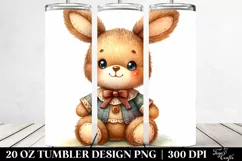 Smiling Cute Baby Plush Rabbit | 20 Oz Tumbler Product Image 2