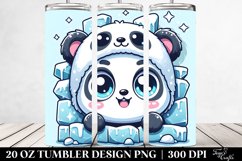 Cute Baby Panda Coming from Ice 20 Oz Tumbler Product Image 2
