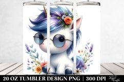 Baby Unicorn with Cool Haircut | 20 Oz Tumbler Product Image 2