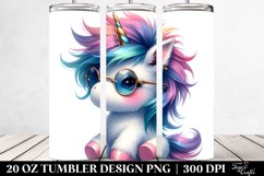 Baby Unicorn with Cool Haircut | 20 Oz Tumbler Product Image 2