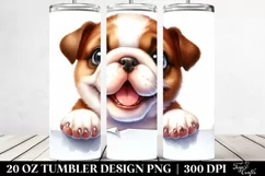 Cute Watercolor Funny Baby Bulldog Product Image 2
